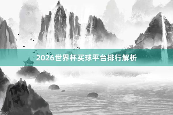 2026世界杯买球平台排行解析